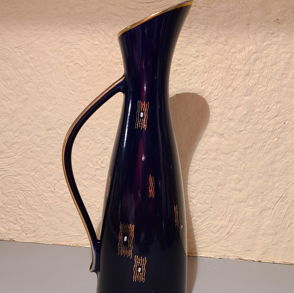 Atomic East Germany Echt Kobalt Bud Vase #1762